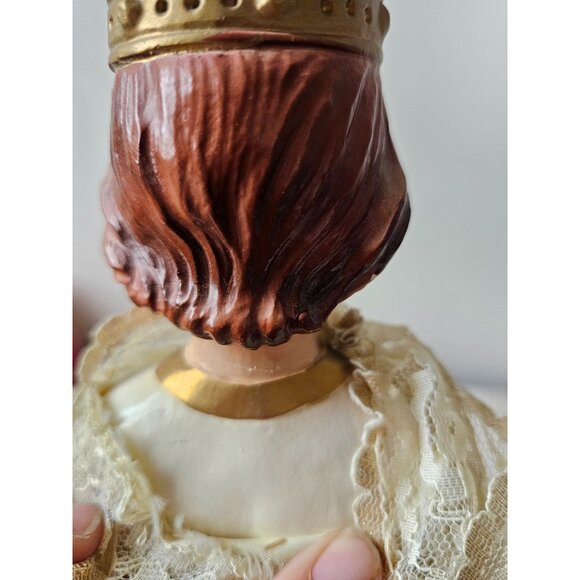 Vintage chalkware 17" infant of Prague statuary Italian Italy religious statue f - Picture 16 of 16